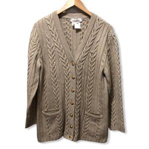 {ESCADA} Wool Cashmere Sequin Cable Knit Sweater